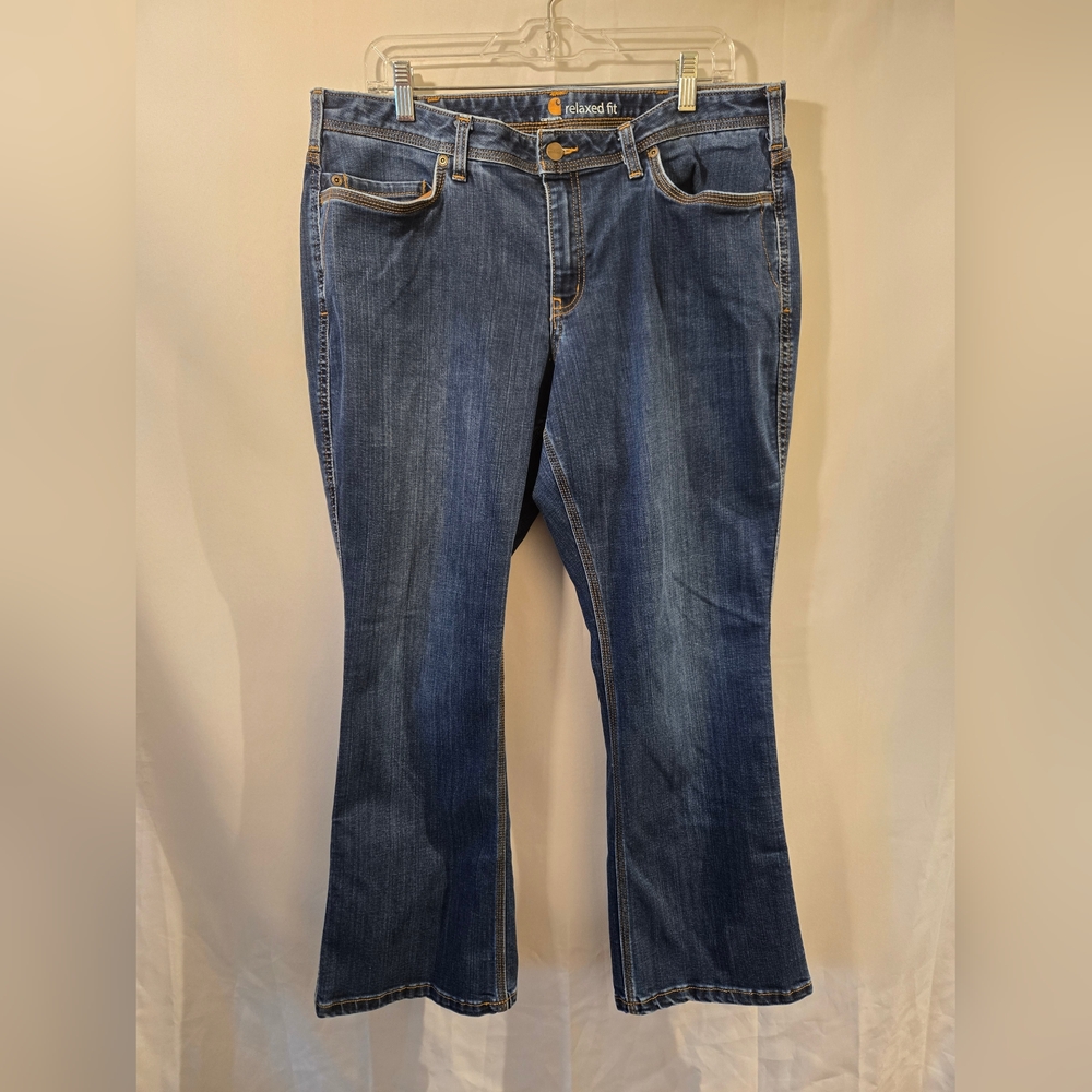 Carhartt Women's (16 Short, Blue) Denim Jean Pants